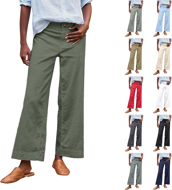 Wide leg linen pants dropping to .99